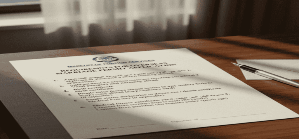 الشروط الأساسية للحصول على تصريح زواج من الخارج